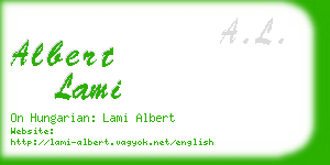 albert lami business card